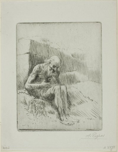 Job, Second Plate by Alphonse Legros