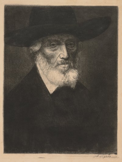 Large Portrait of Thomas Carlyle by Alphonse Legros