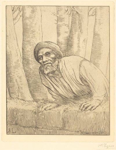 Man Climbing a Wall by Alphonse Legros