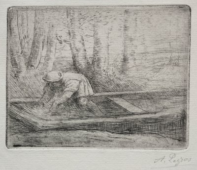 Man in a Punt by Alphonse Legros