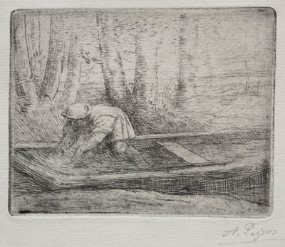 Man in a Punt by Alphonse Legros