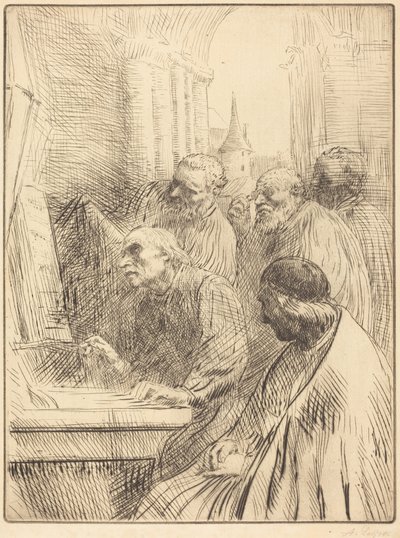Monks at Church by Alphonse Legros