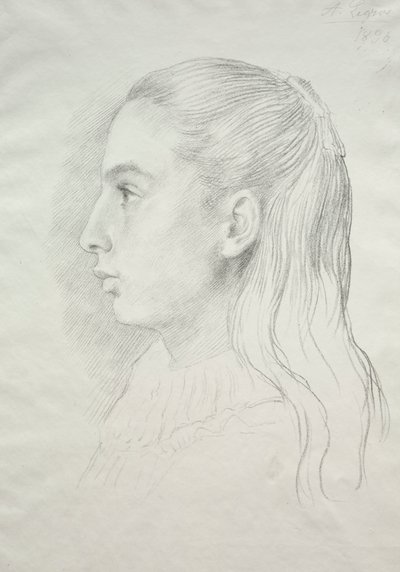 Portrait of Mlle. Nora E. Legros, 1896 by Alphonse Legros