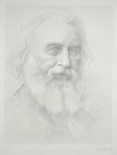 Portrait of Henry Wadsworth Longfellow (2nd Plate) by Alphonse Legros