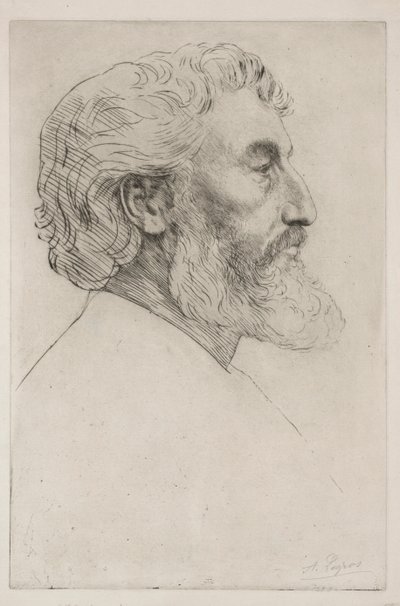 Portrait of Sir Frederick Leighton First Plate by Alphonse Legros