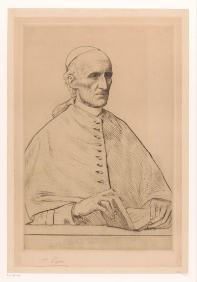 Portrait of Cardinal Henry Eduard Manning, Archbishop of Westminster by Alphonse Legros