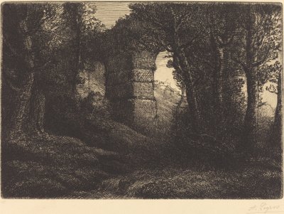 Ruins of an Ancient Aqueduct by Alphonse Legros