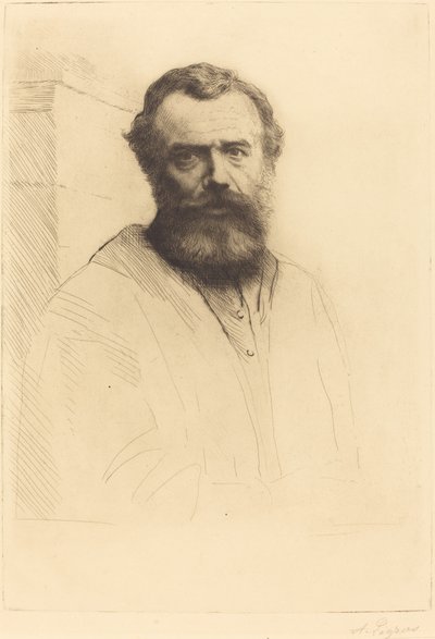 Self-Portrait, 3rd plate by Alphonse Legros