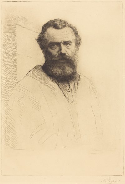 Self-Portrait, 3rd plate by Alphonse Legros
