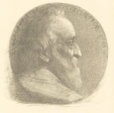 Self-Portrait, Medallion, No.1, 9th plate, 1905 by Alphonse Legros