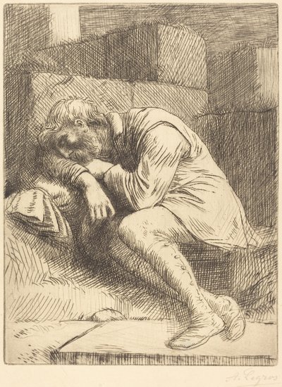 Sleeping Beggar by Alphonse Legros