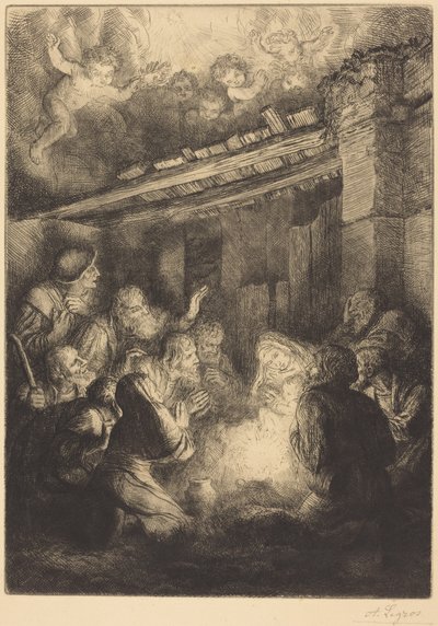 The Adoration of the Shepherds by Alphonse Legros