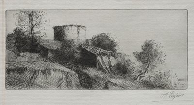 The Pigeon Tower by Alphonse Legros