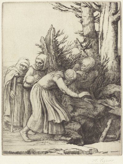 The Triumph of Death: Death Prepares a Dwelling for the Homeless by Alphonse Legros
