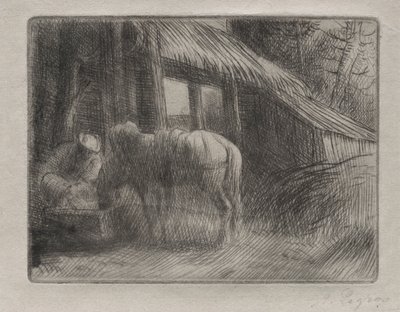 The Watering Place (2nd Plate) by Alphonse Legros