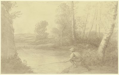 The Fishermen at the River by Alphonse Legros