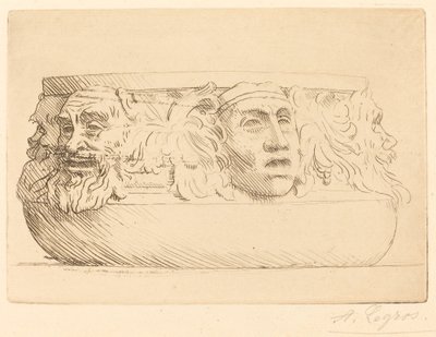 Vase with Grotesques by Alphonse Legros