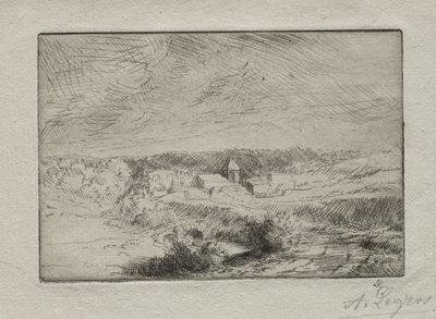 Village of Wimille, near Boulogne by Alphonse Legros