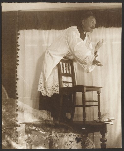 Self-Portrait of Alphonse Mucha Posing as "Jan Jus" for his picture, "Master John Juss Preaching in the Bethlehem Chapel," (1916) from the "Epic of the Slavs Cycle, Zbiroh, Bohemia" by Alphonse Maria Mucha