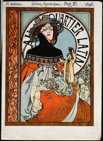 Au Quartier Latin by Alphonse Mucha