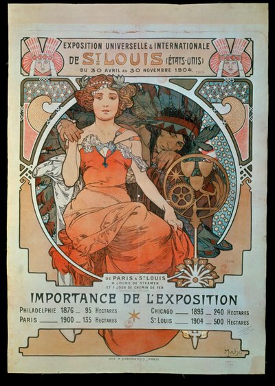 Poster for the Universal and International Exhibition by Alphonse Marie Mucha