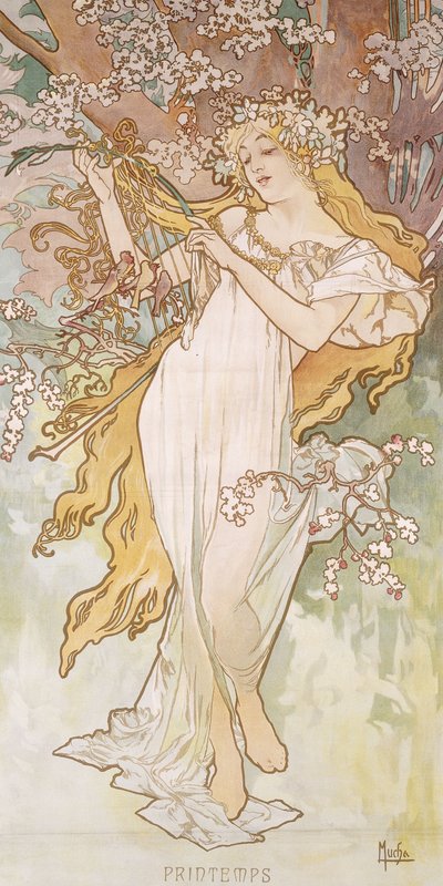 Spring by Alphonse Mucha
