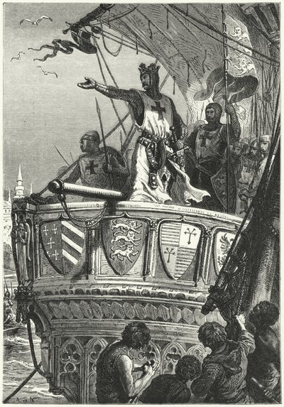 Return of the Crusaders from Palestine by Alphonse Marie de (after) Neuville