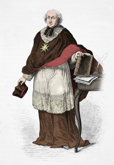 Portrait of Cardinal de Lomenie de Brienne by Alphonse Marie de Neuville