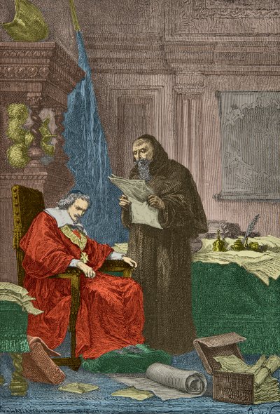 Reunion Between Richelieu and Father Joseph by Alphonse Marie de Neuville