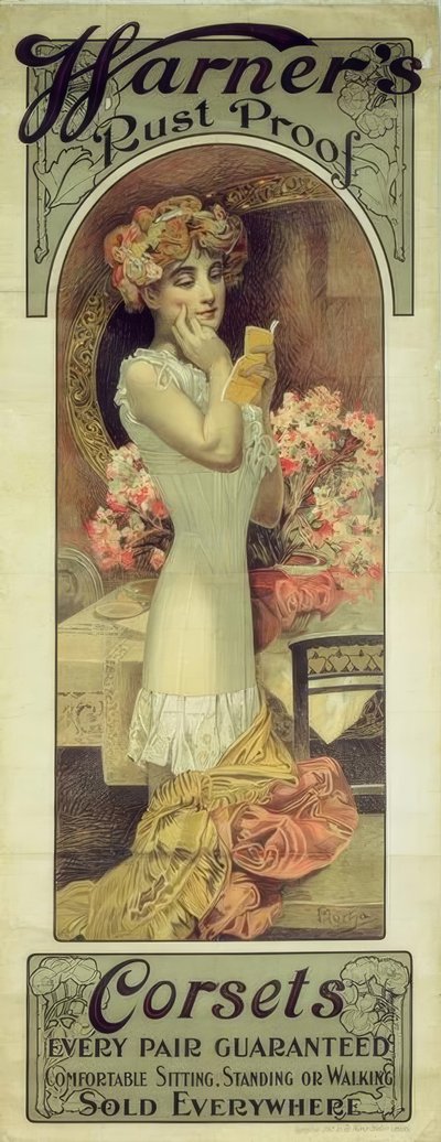 Warner Rust Proof Corsets by Alphonse Mucha