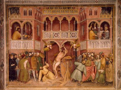 St George Being Subjected to Wheel of Torture by Altichiero da Zevio