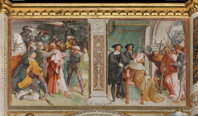 Central Aisle, Sixth South Span, Catch of Jesus, Christ in front of Caiaphas, Altobello Melon by Altobello Melone