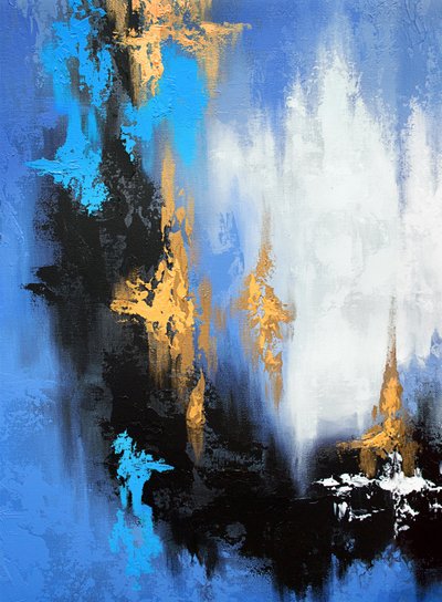 Dynamic Blue Gold by Alyson Storms