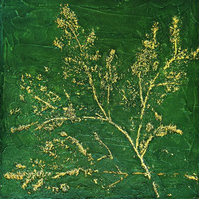 Golden Botanical Silhouette by Alyson Storms