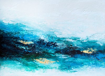 Golden Ocean Waves by Alyson Storms