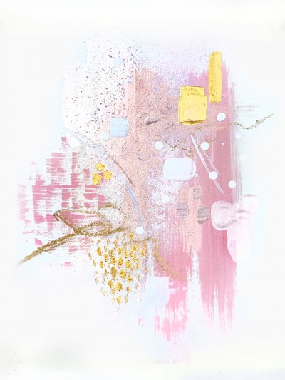 Rose Gold Abstract by Alyson Storms