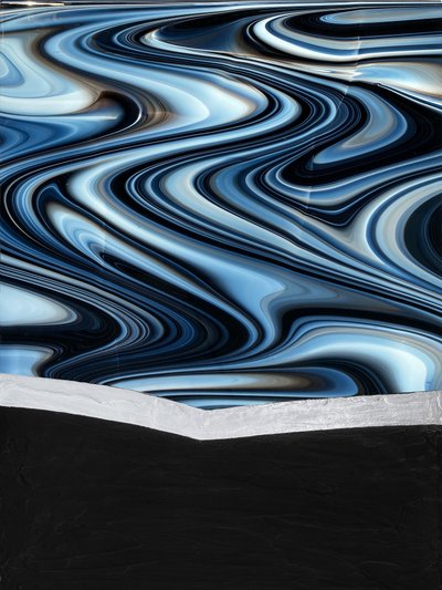 Swirling Blue Horizon by Alyson Storms