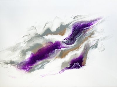 Swirling Purple Abstract by Alyson Storms