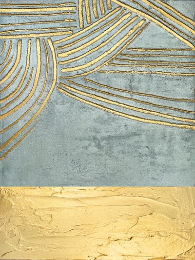 Textured Gold Waves by Alyson Storms