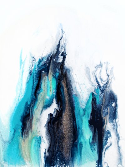 Turquoise Fluid Peaks by Alyson Storms