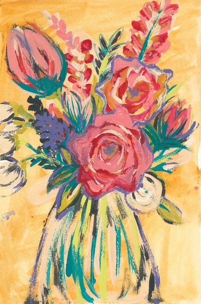 Vibrant Abstract Floral Bouquet by Alyssa Hamilton