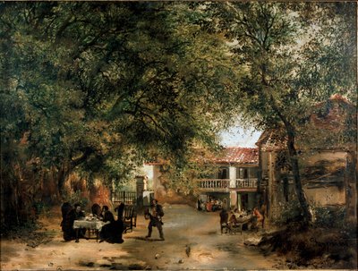 View of Cazzuola inn out of Vittoria gate, Milan by Ambrogio Fermini