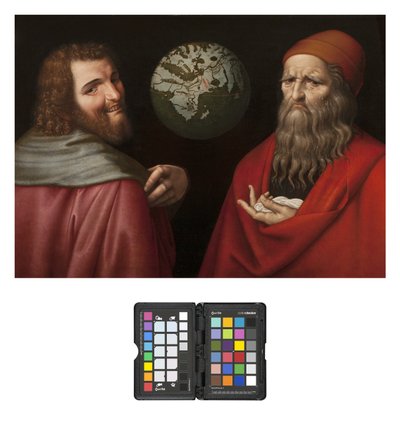 Heraclitus and Democritus by Ambrogio Giovanni Figino