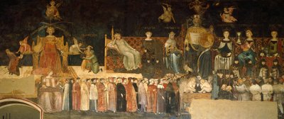 Allegory of Good Government (detail) by Ambrogio Lorenzetti