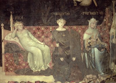Allegory of Good Government (detail) by Ambrogio Lorenzetti