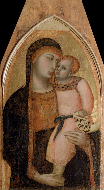 Virgin with Child (central panel of the polyptych) by Ambrogio Lorenzetti