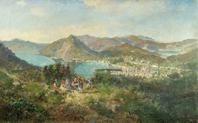 Lugano seen from Curreglia by Ambrogio Preda
