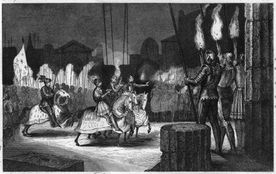 Charles VIII enters Rome in 1494 to be declared Emperor of the Orient - Charles VIII (1470-1498) entered Rome on 31 December 1494. He was declared Emperor of Orient, before going to Naples to assert his rights there - Engraving of 1825 in 