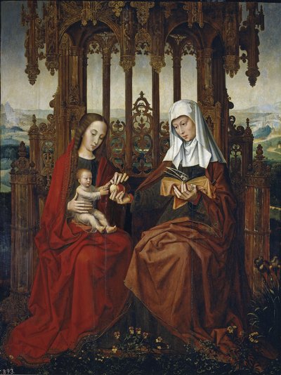 The Virgin and Child with Saint Anne, ca 1528 by Ambrosius Benson