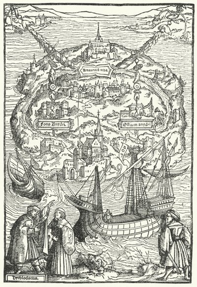 The island of Utopia by Ambrosius Holbein